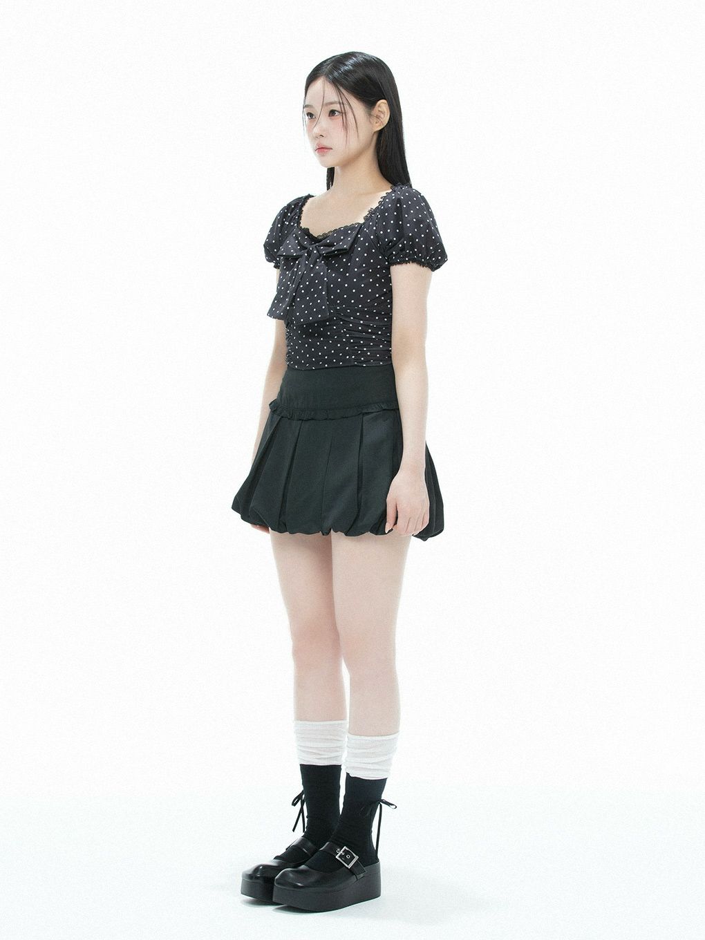 【BUBBLES】プリーツバルーンスカパン