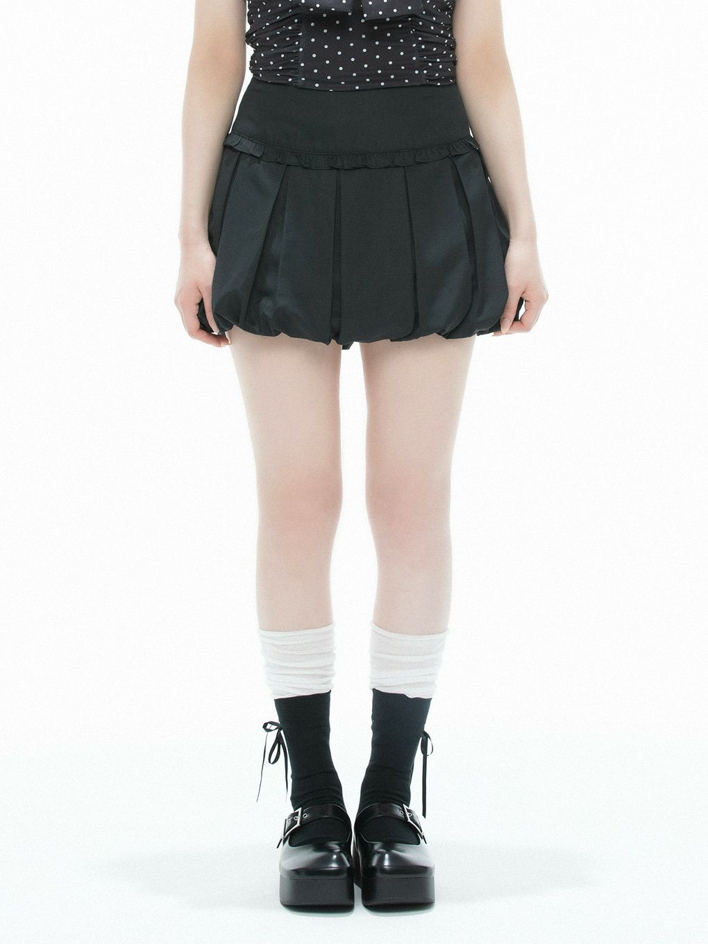 【BUBBLES】プリーツバルーンスカパン