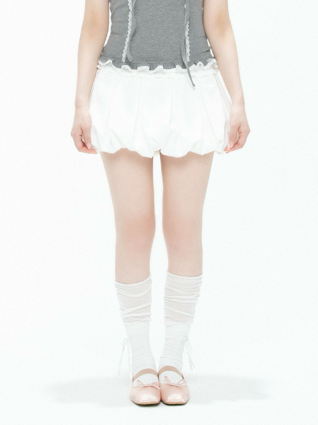 【BUBBLES】プリーツバルーンスカパン