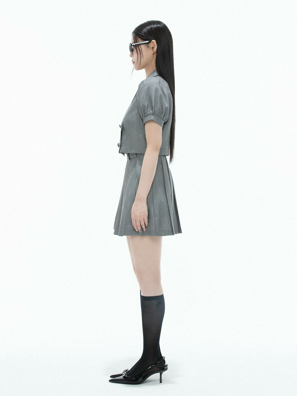 【BUBBLES】クロップドジャケットセットアップ