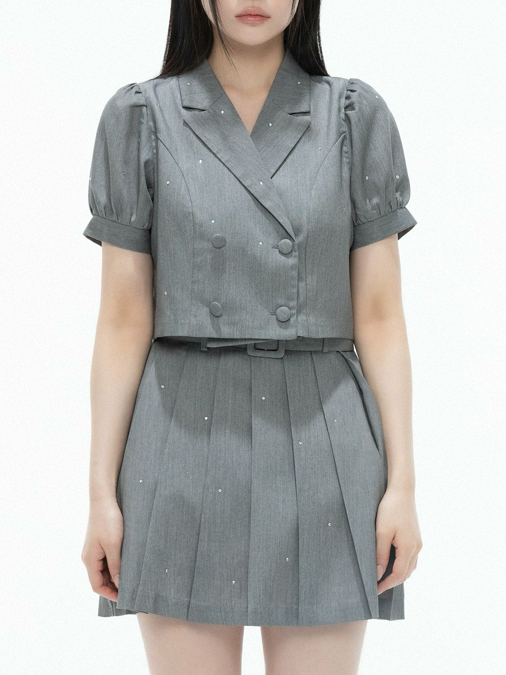 【BUBBLES】クロップドジャケットセットアップ