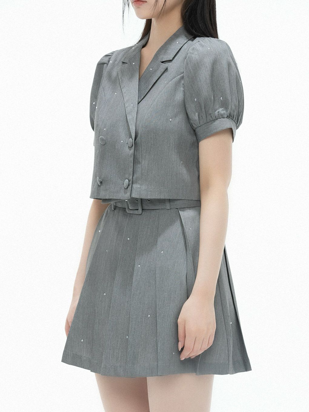 【BUBBLES】クロップドジャケットセットアップ