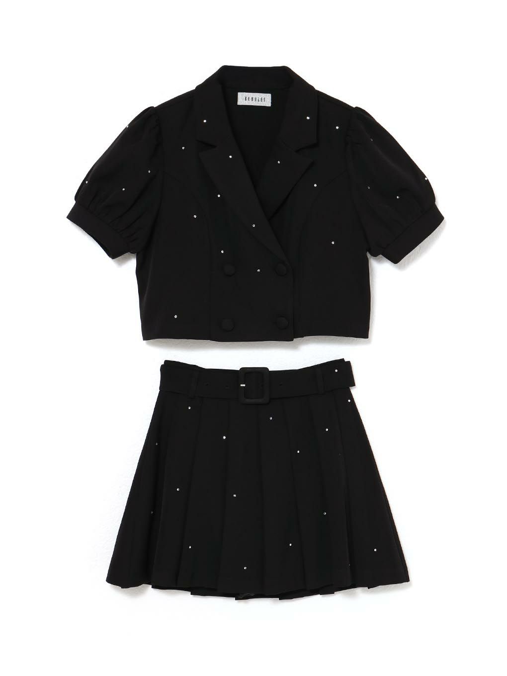 【BUBBLES】クロップドジャケットセットアップ