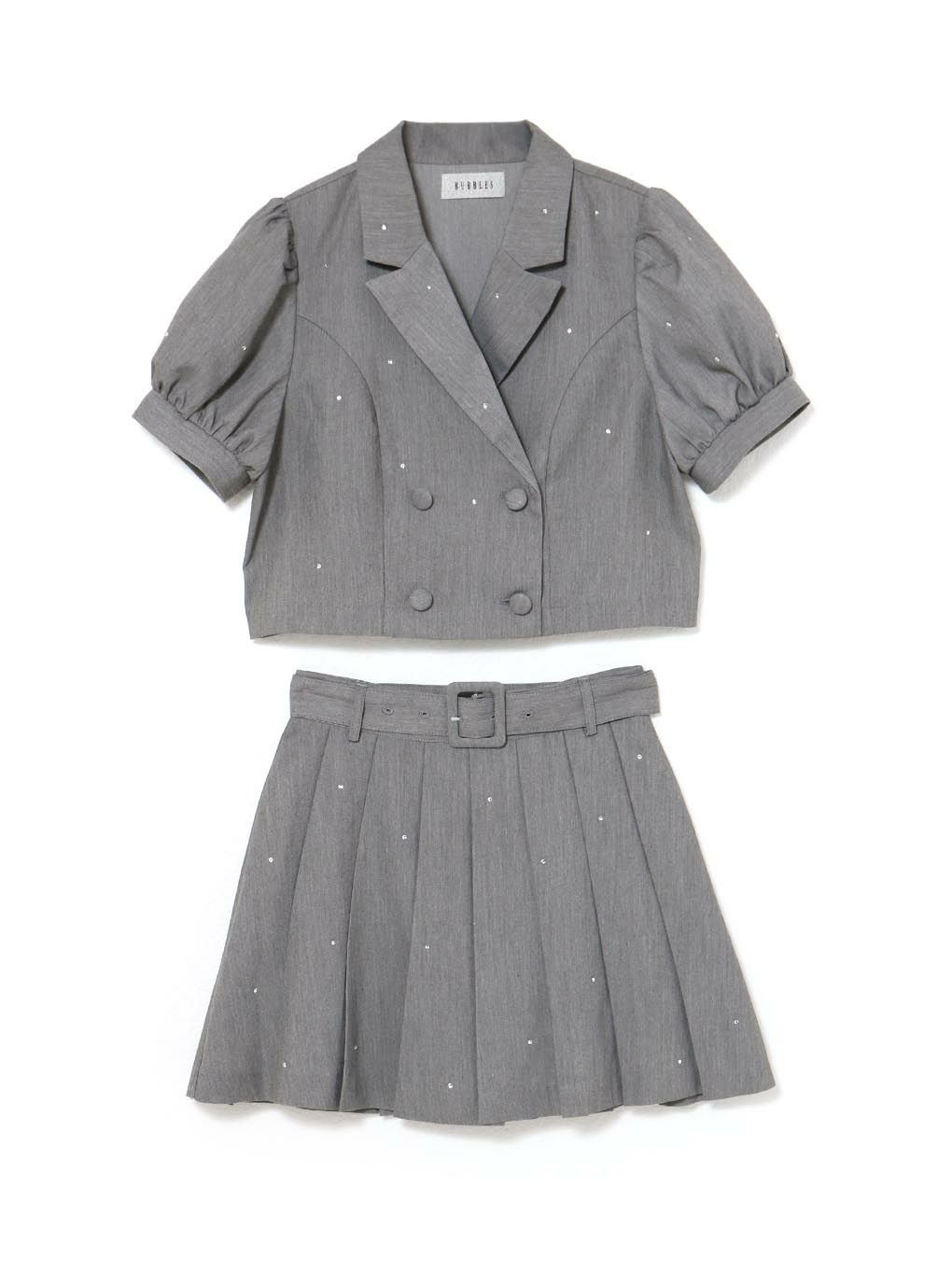 【BUBBLES】クロップドジャケットセットアップ
