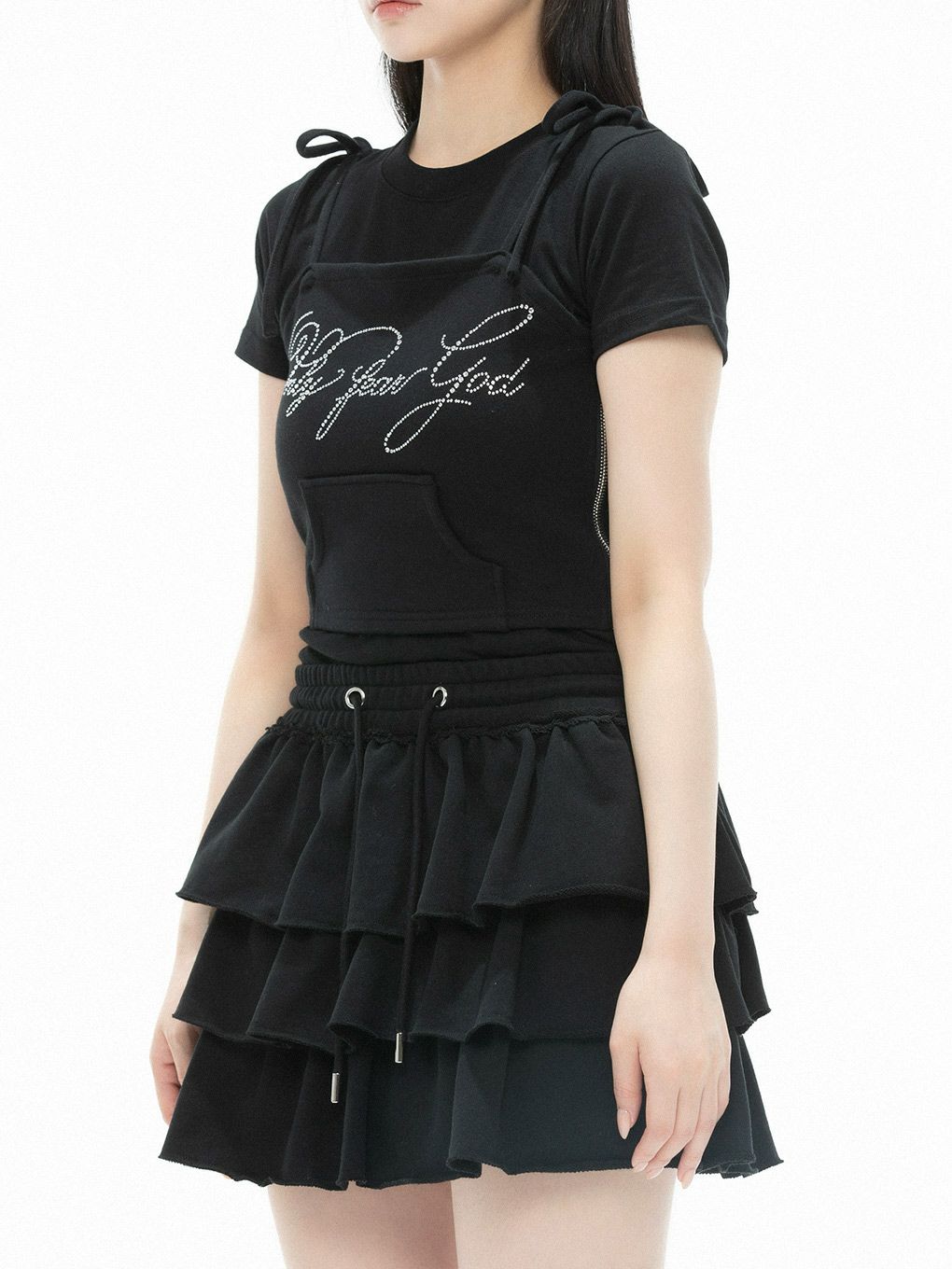 【BUBBLES】ビジューポケットスウェットビスチェ