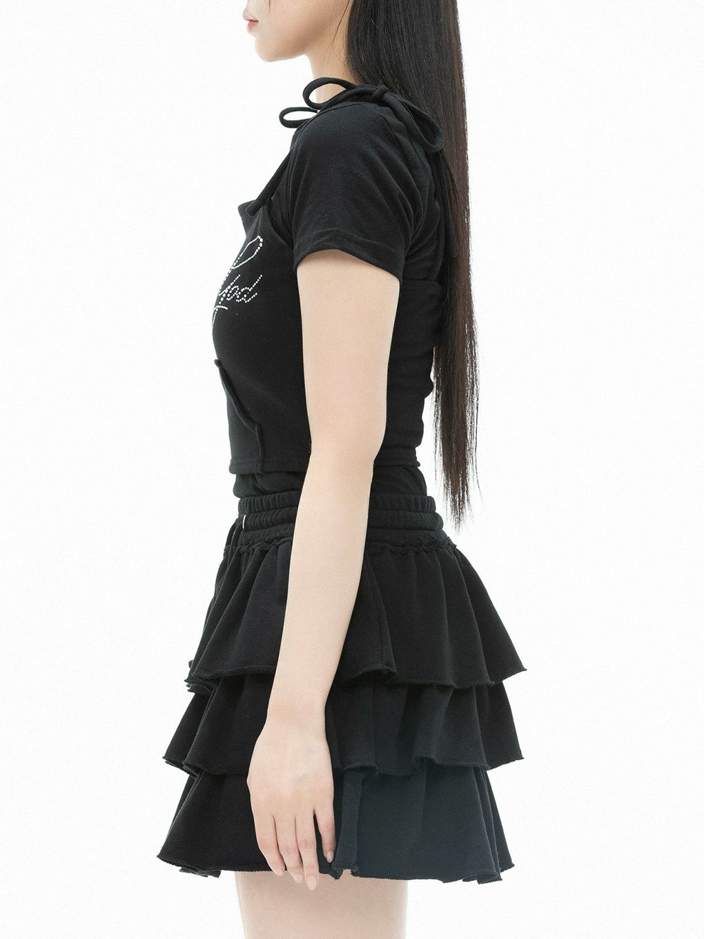 【BUBBLES】ビジューポケットスウェットビスチェ