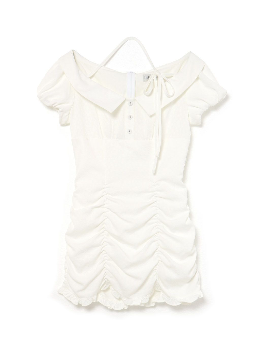 【BUBBLES】ジャガードギャザーワンピース