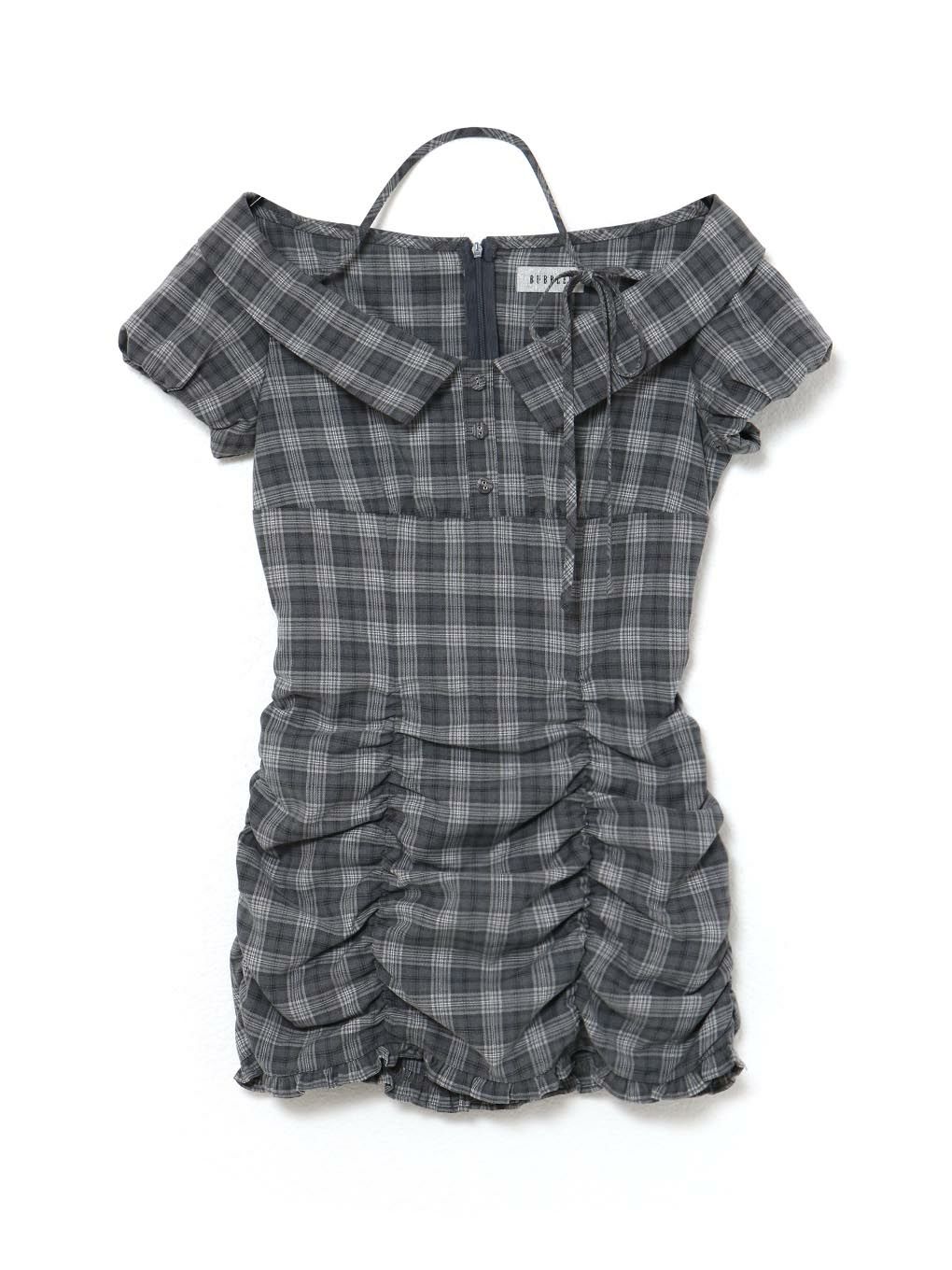 【BUBBLES】ジャガードギャザーワンピース