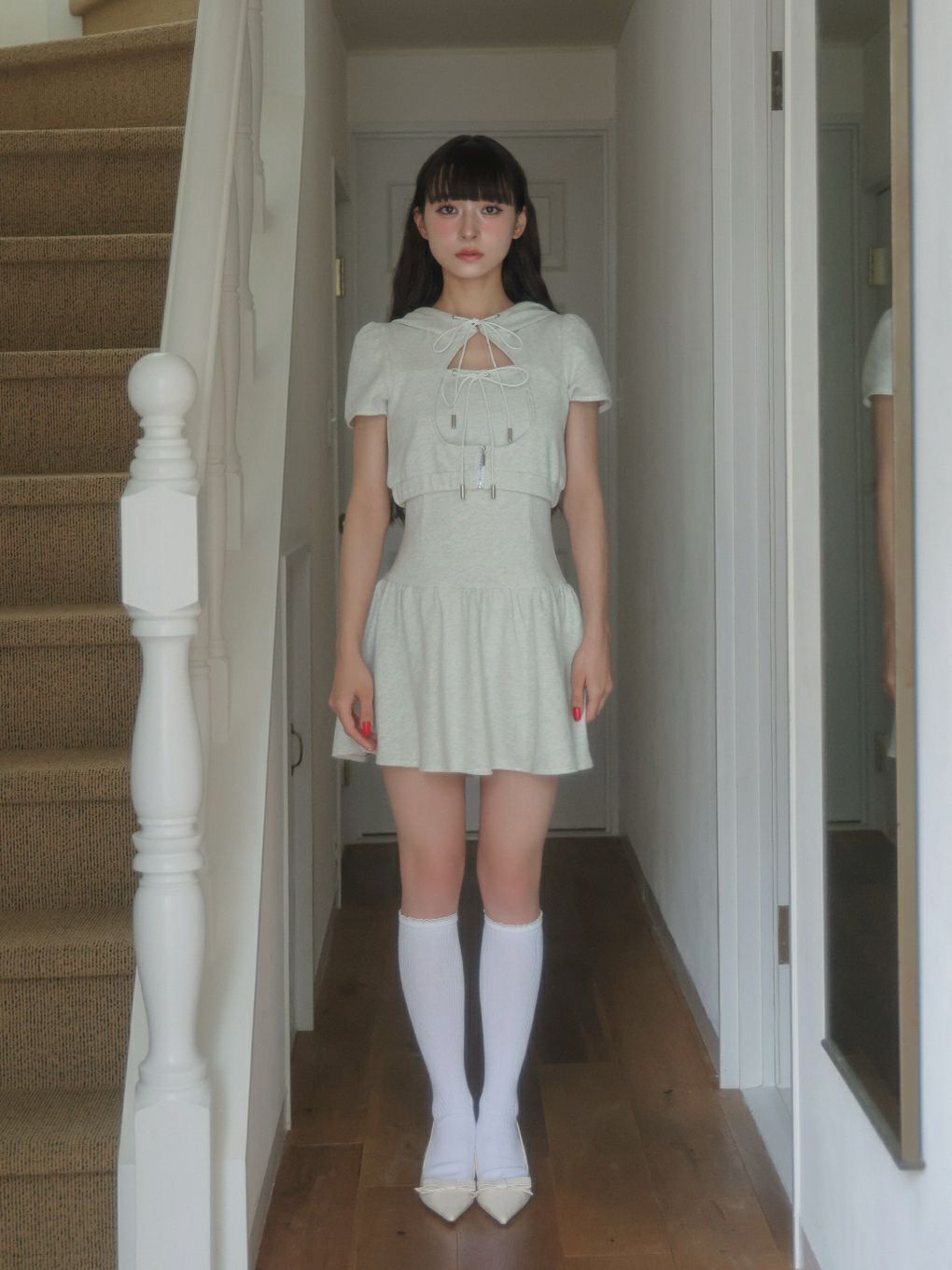 【BUBBLES】ホールパーカーワンピース