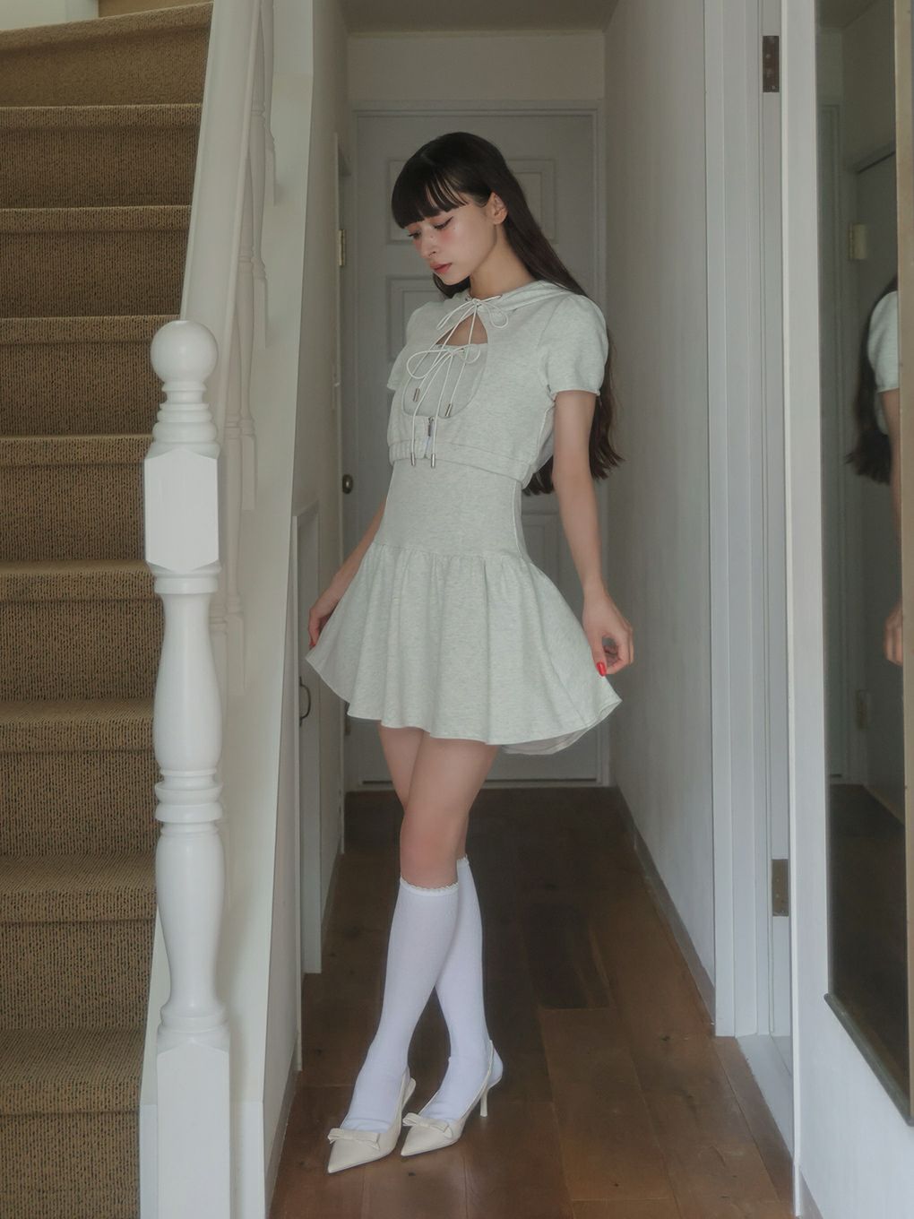 【BUBBLES】ホールパーカーワンピース