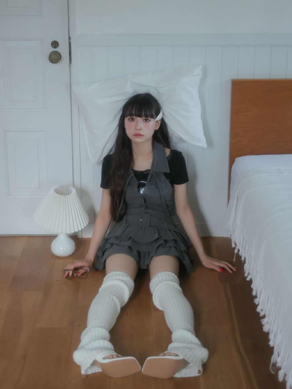 【BUBBLES】ホルターティアードワンピース