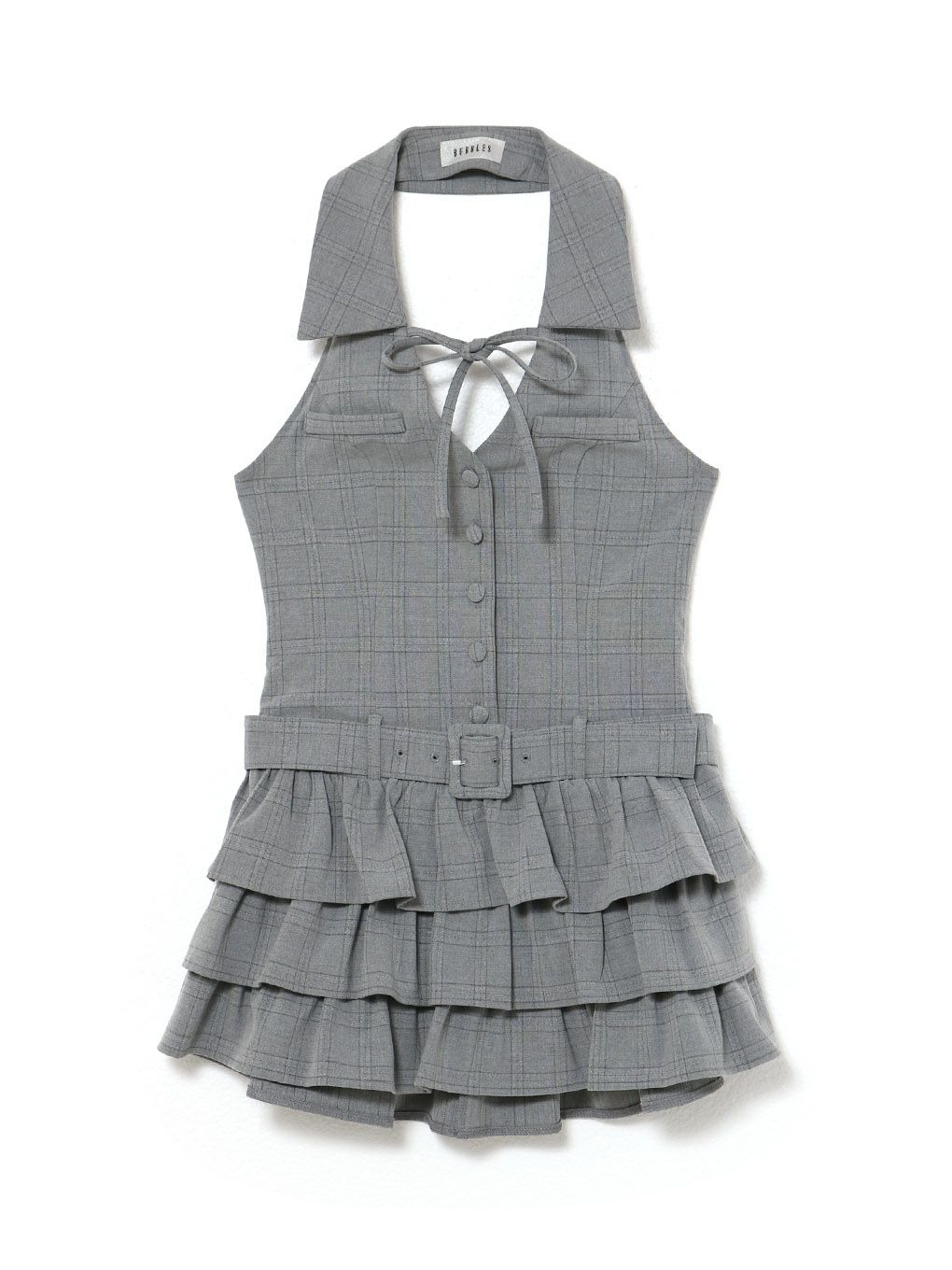 【BUBBLES】バックリボンティアードワンピース