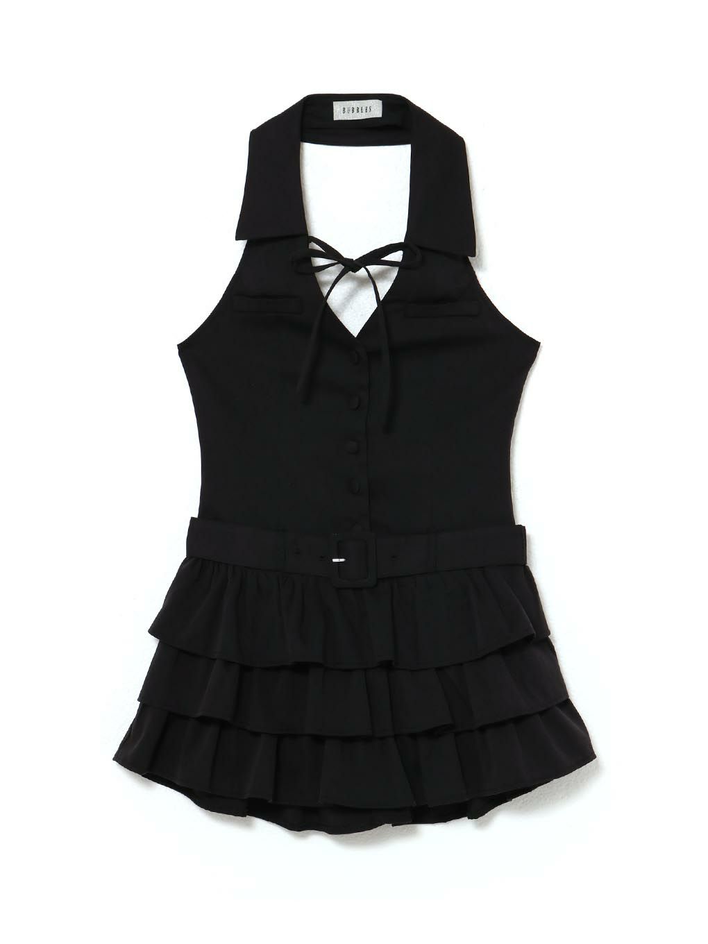 【BUBBLES】バックリボンティアードワンピース