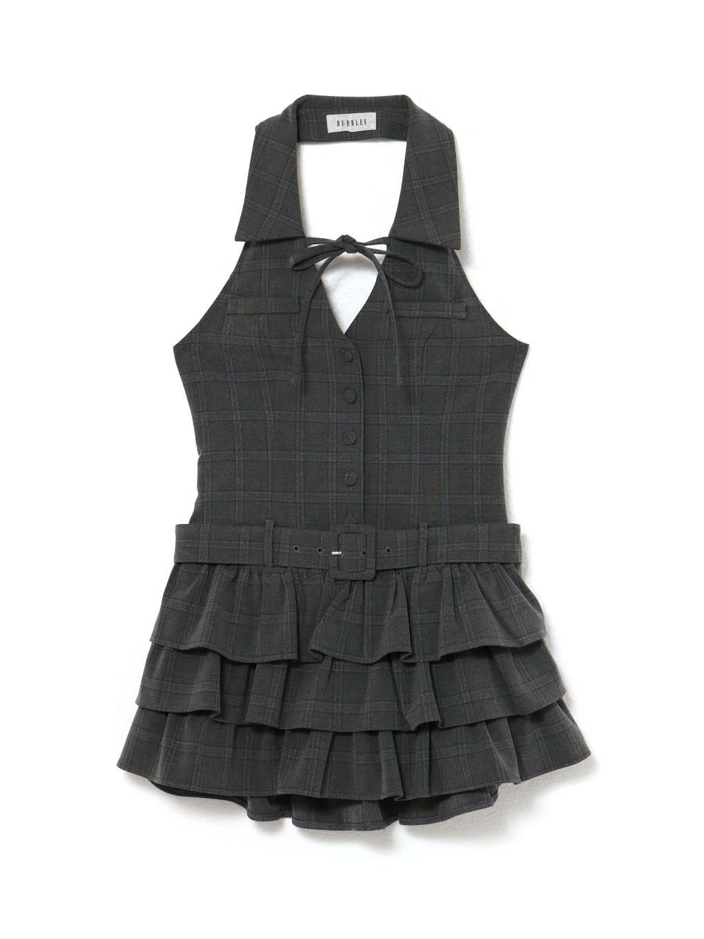 【BUBBLES】バックリボンティアードワンピース