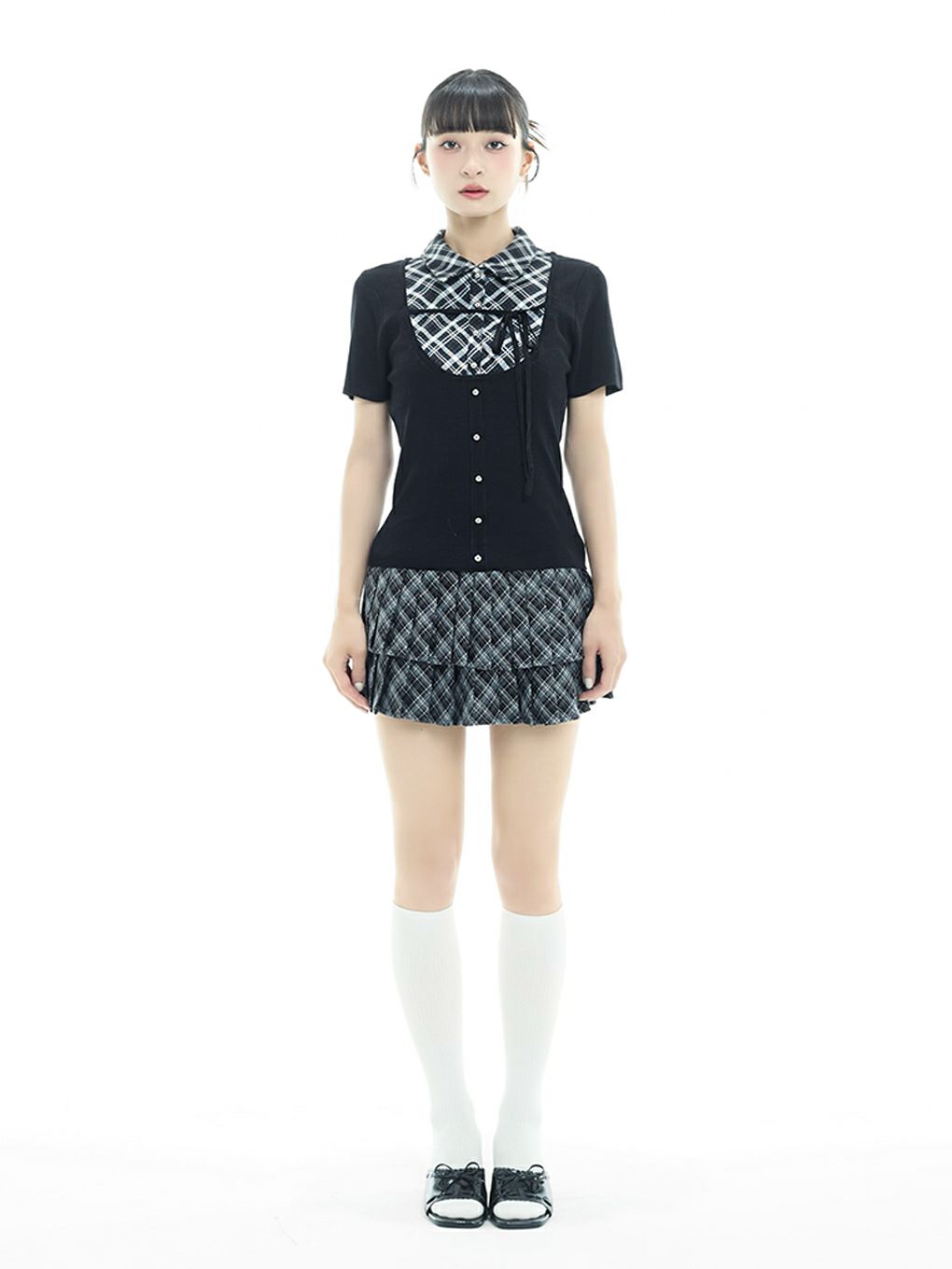 【BUBBLES】スクールガーリーリボントップス