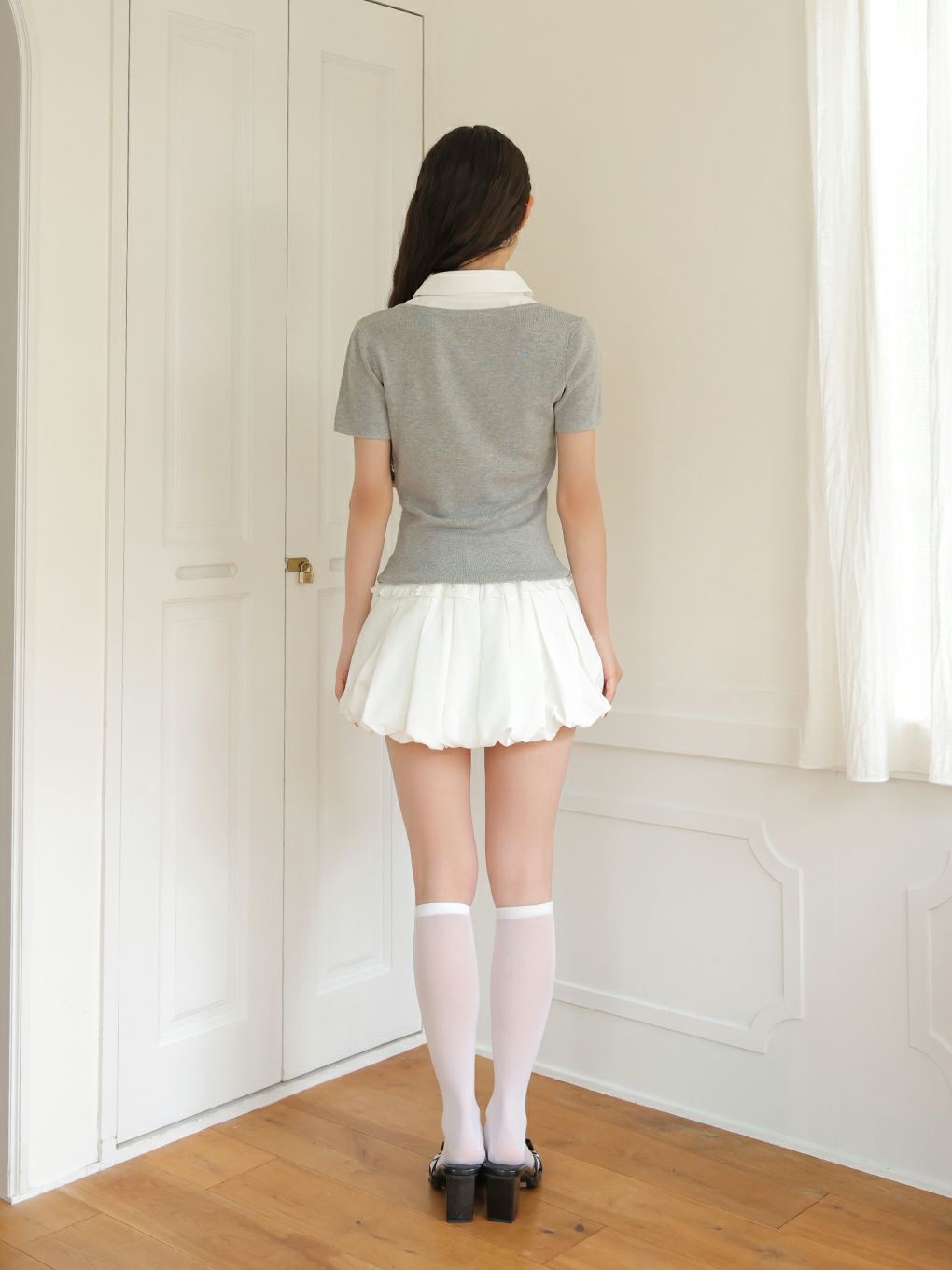 【BUBBLES】スクールガーリーリボントップス