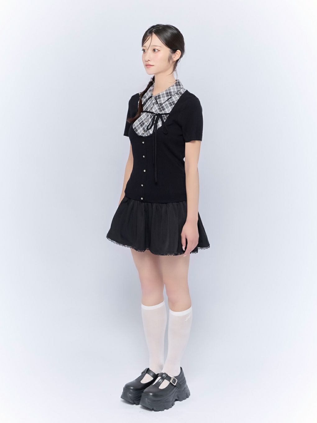 【BUBBLES】スクールガーリーリボントップス