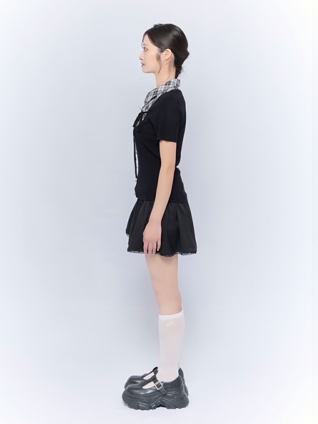 【BUBBLES】スクールガーリーリボントップス