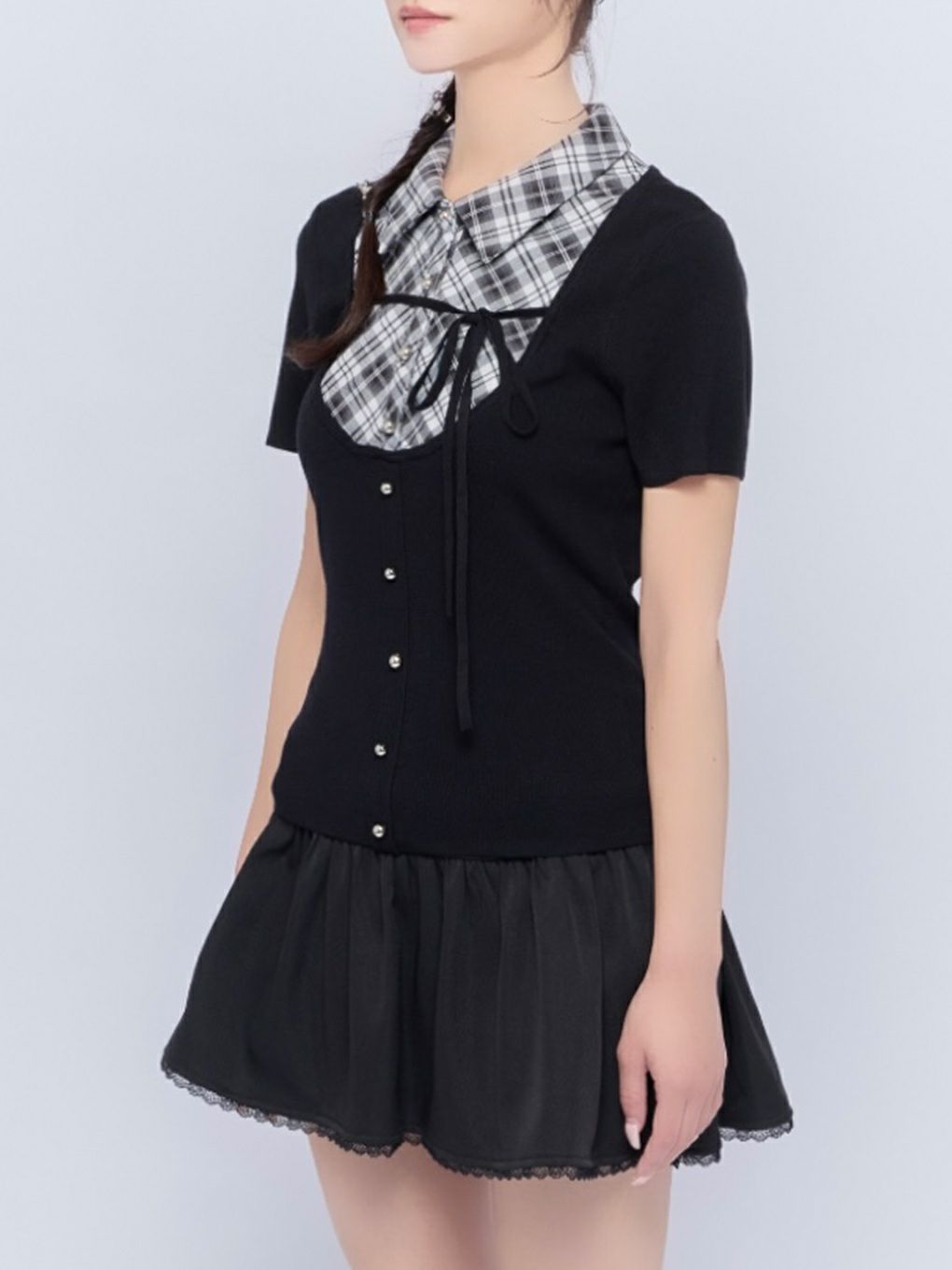 【BUBBLES】スクールガーリーリボントップス