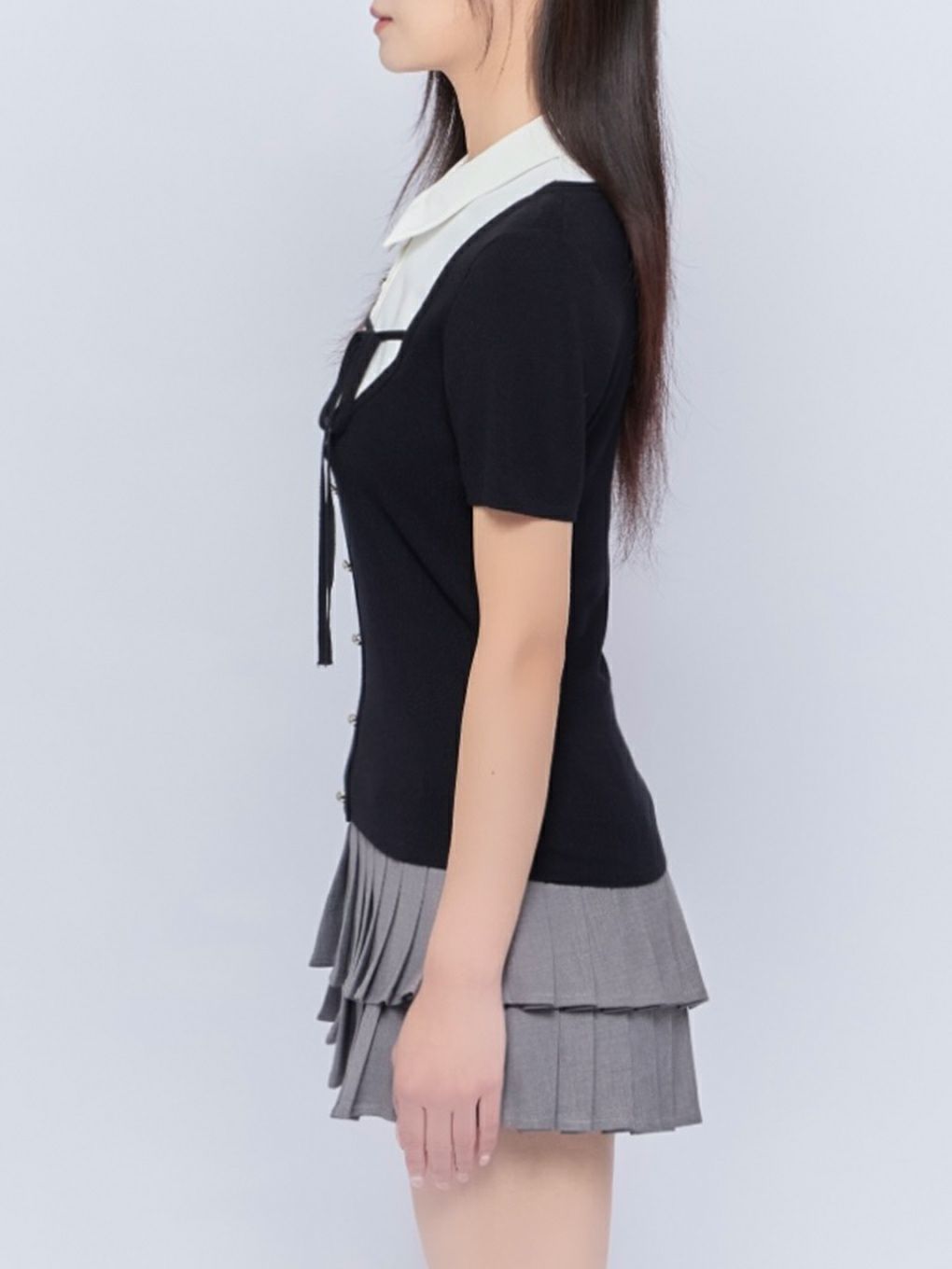 【BUBBLES】スクールガーリーリボントップス