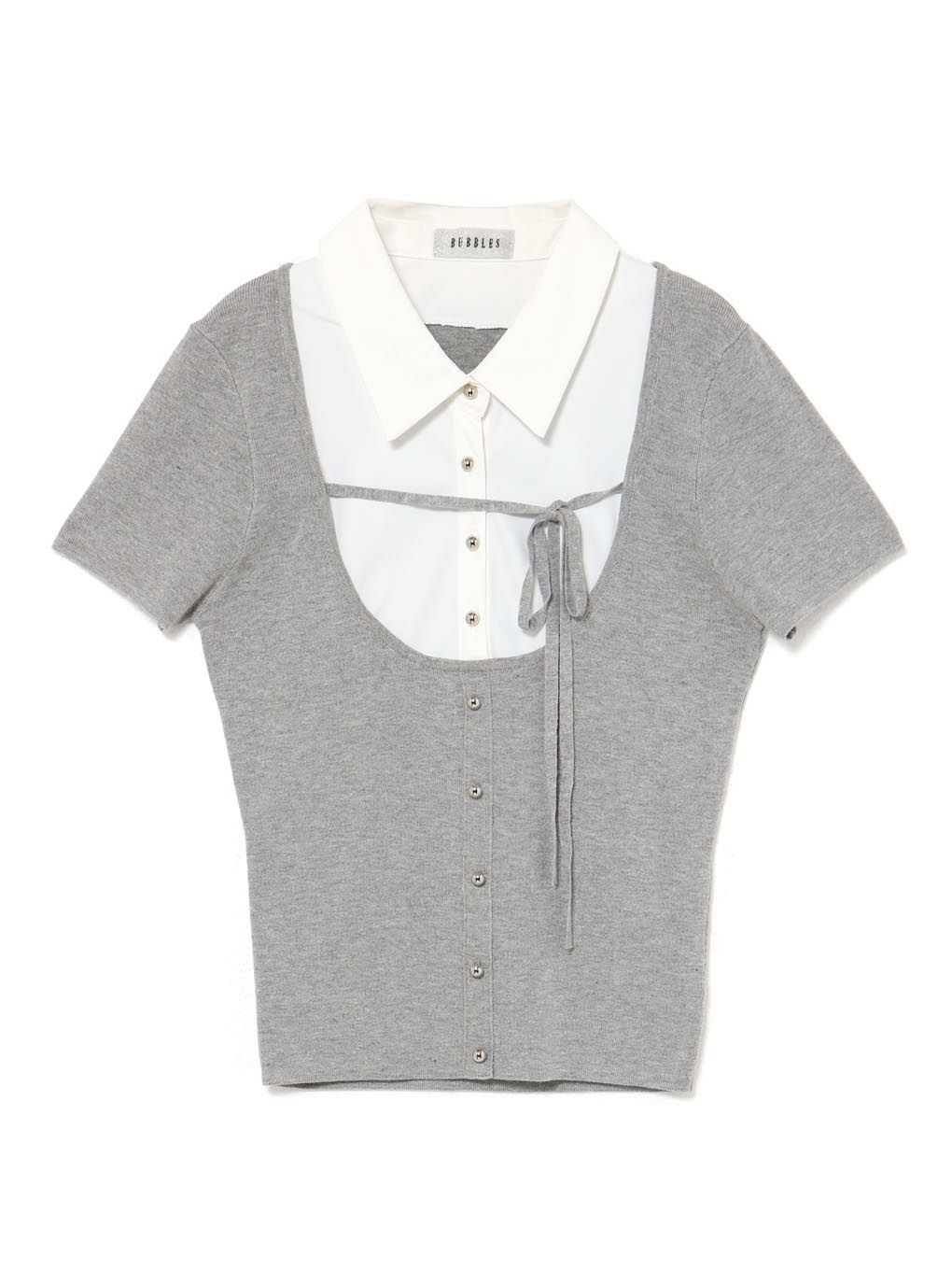 【BUBBLES】スクールガーリーリボントップス