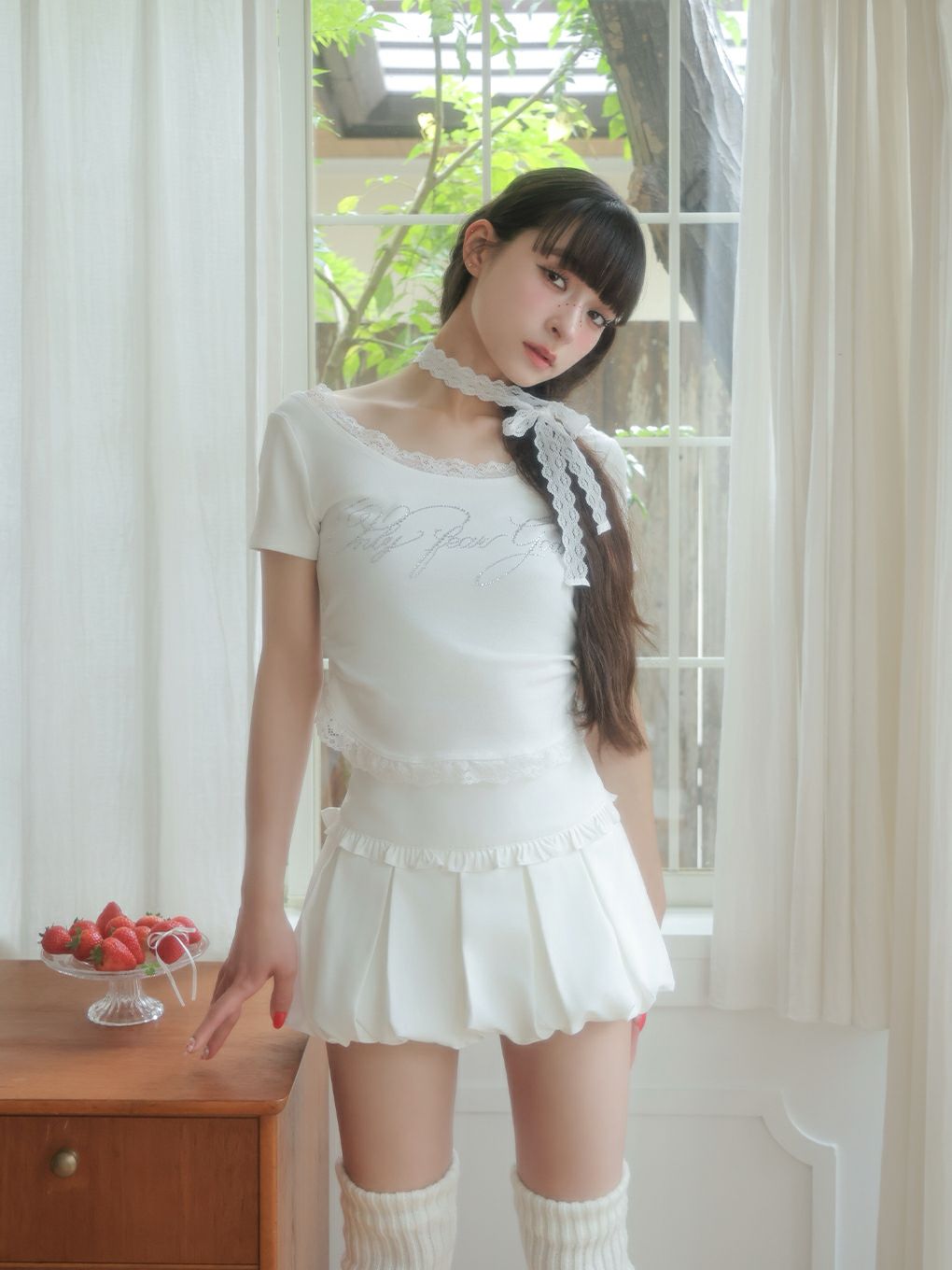 【BUBBLES】レースビジューTEE