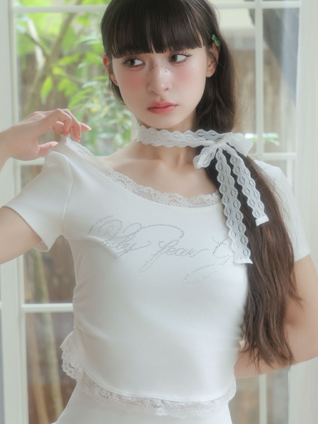 【BUBBLES】レースビジューTEE