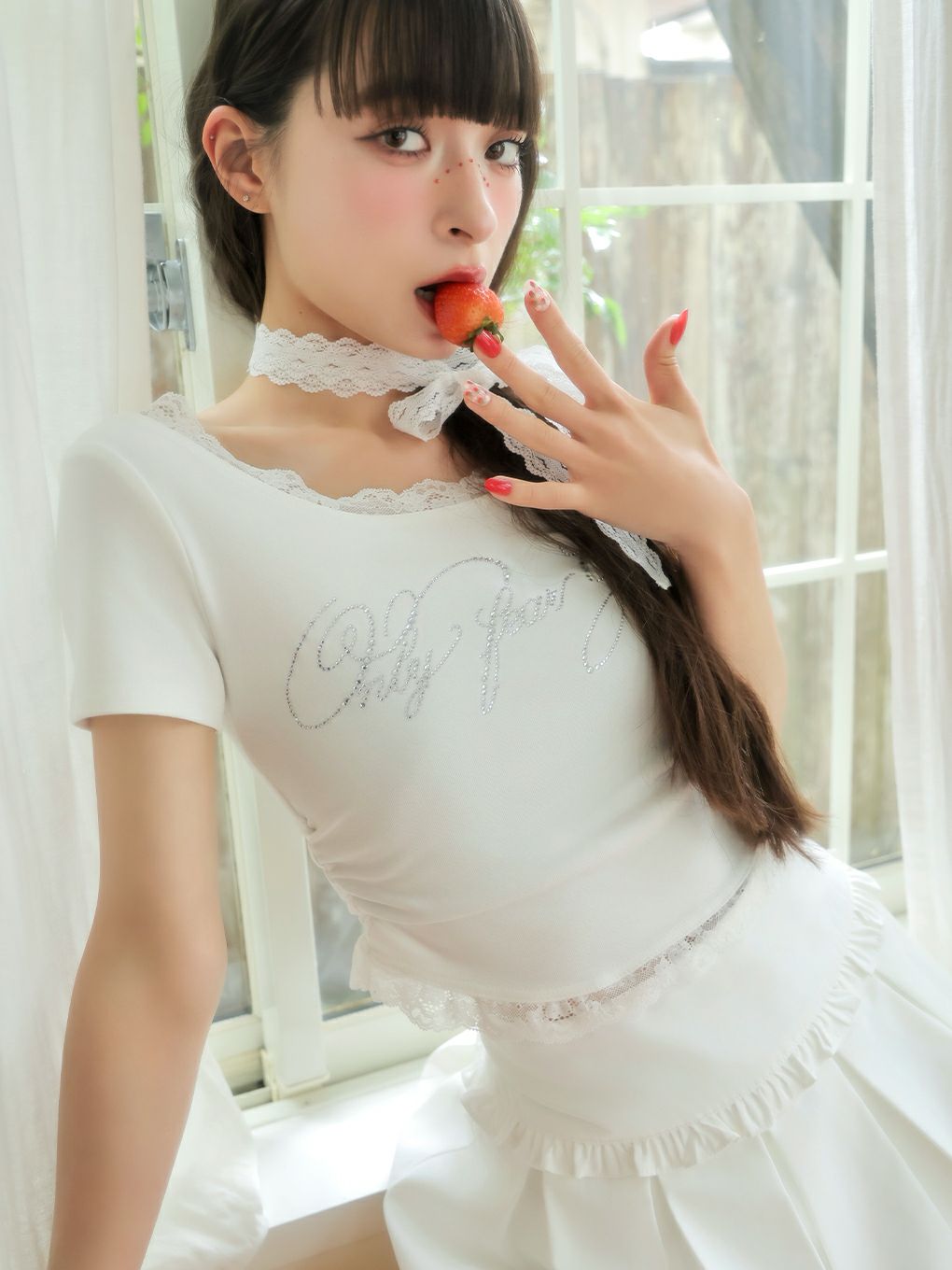 【BUBBLES】レースビジューTEE