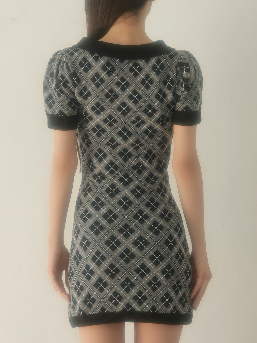 【BUBBLES】チェックリボンワンピース