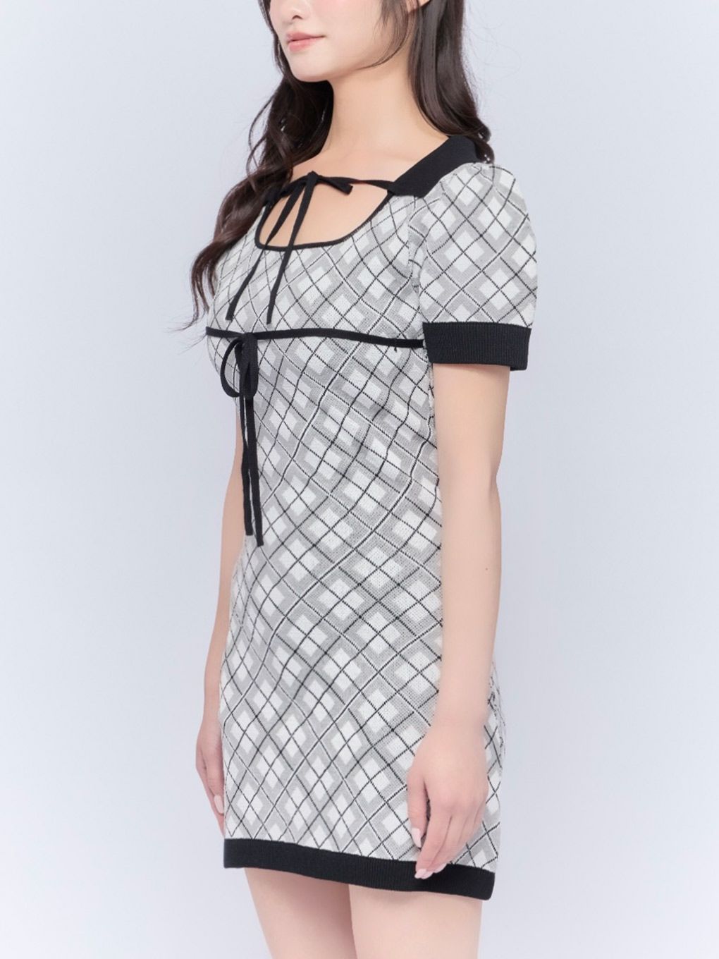 【BUBBLES】チェックリボンワンピース