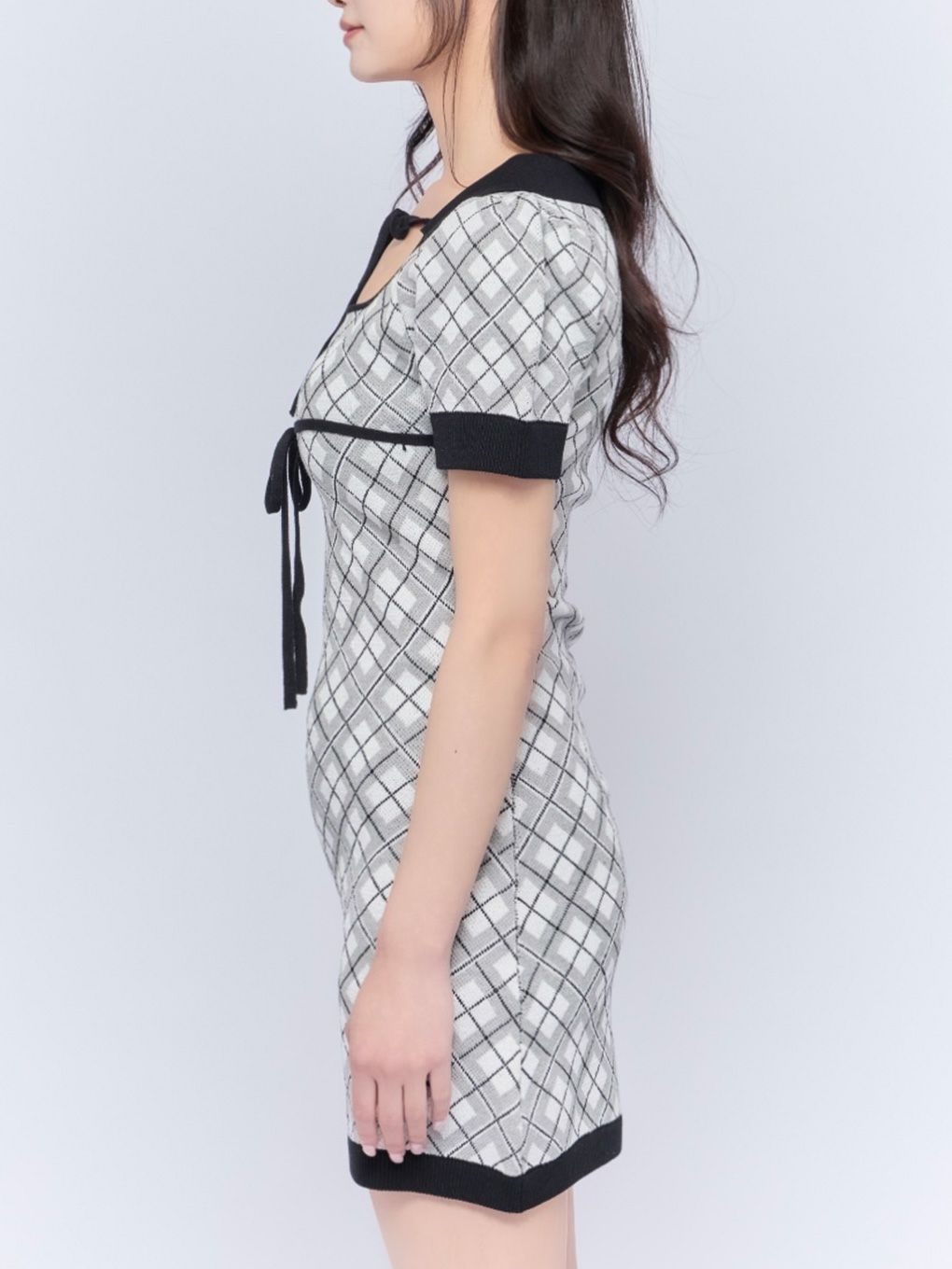 【BUBBLES】チェックリボンワンピース