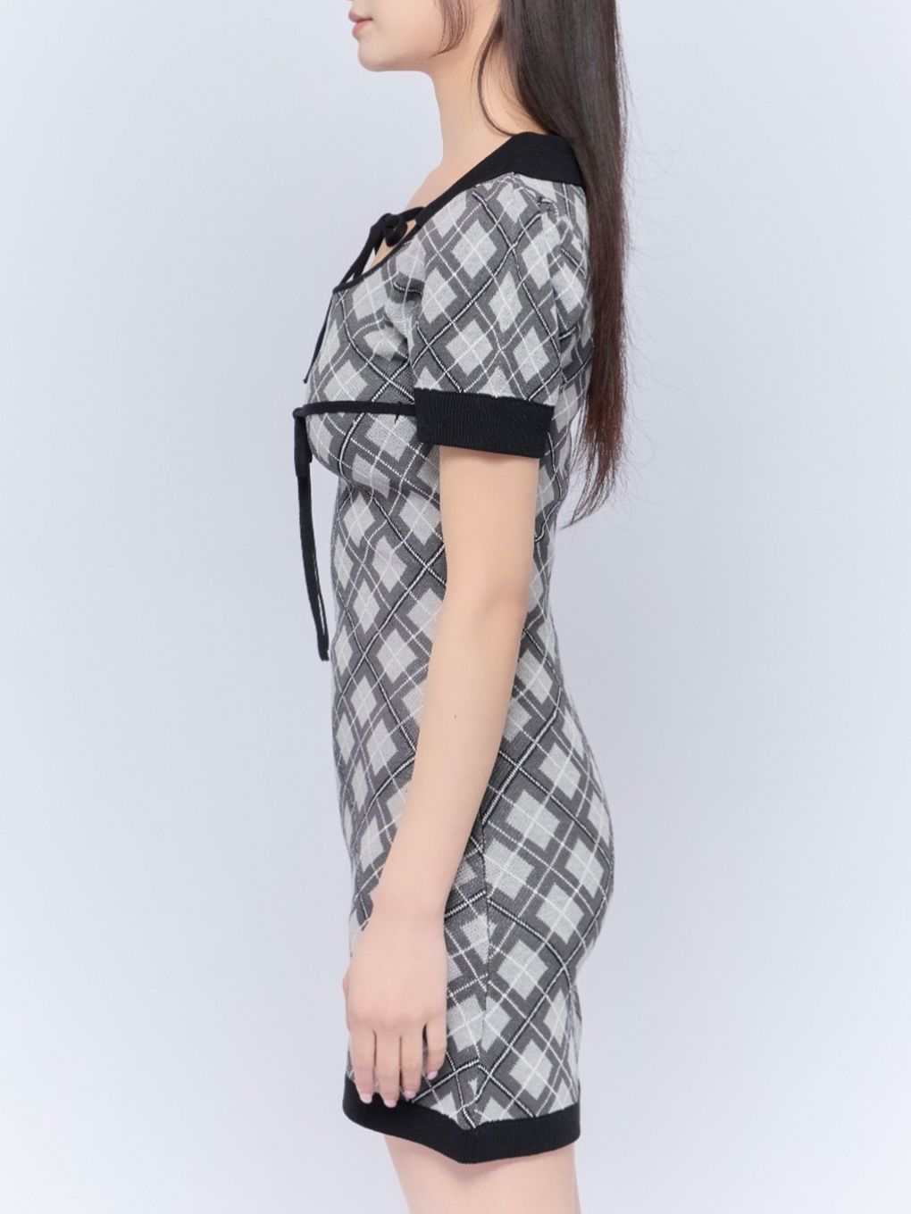【BUBBLES】チェックリボンワンピース