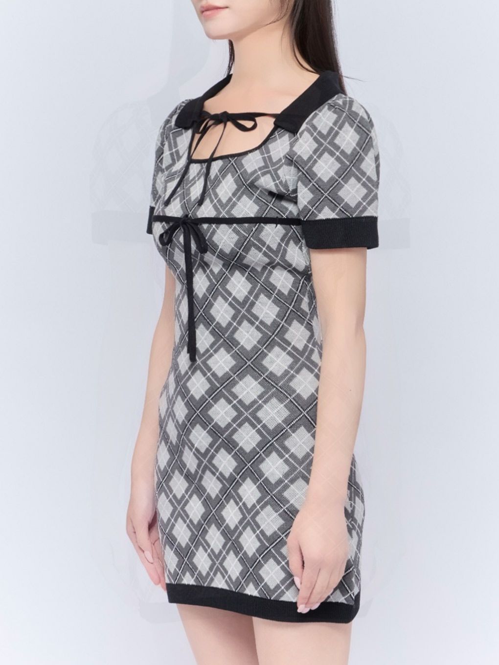 【BUBBLES】チェックリボンワンピース