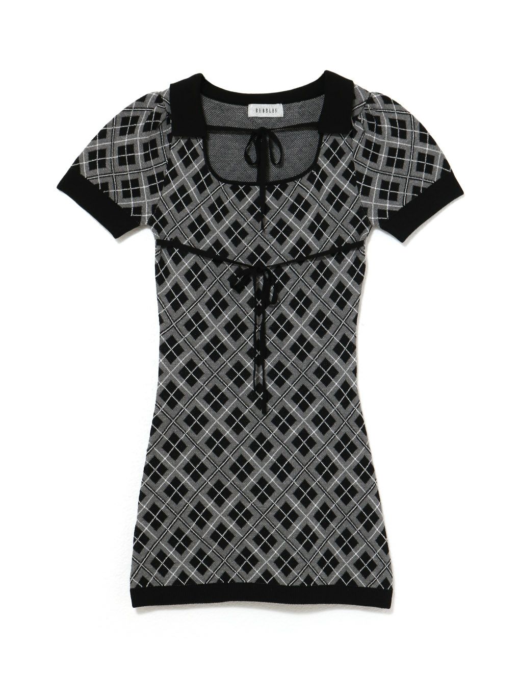 【BUBBLES】チェックリボンワンピース