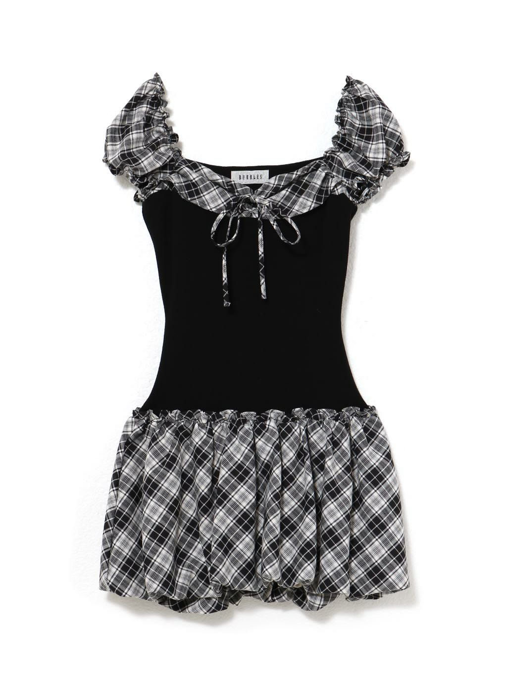 【BUBBLES】バルーンチェックワンピース