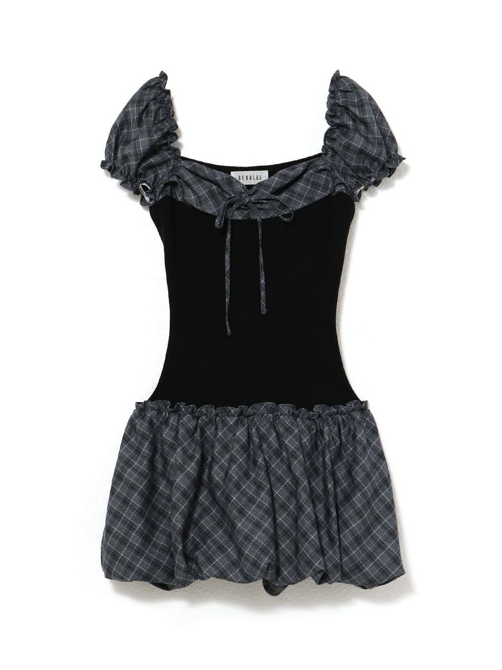 【BUBBLES】バルーンチェックワンピース