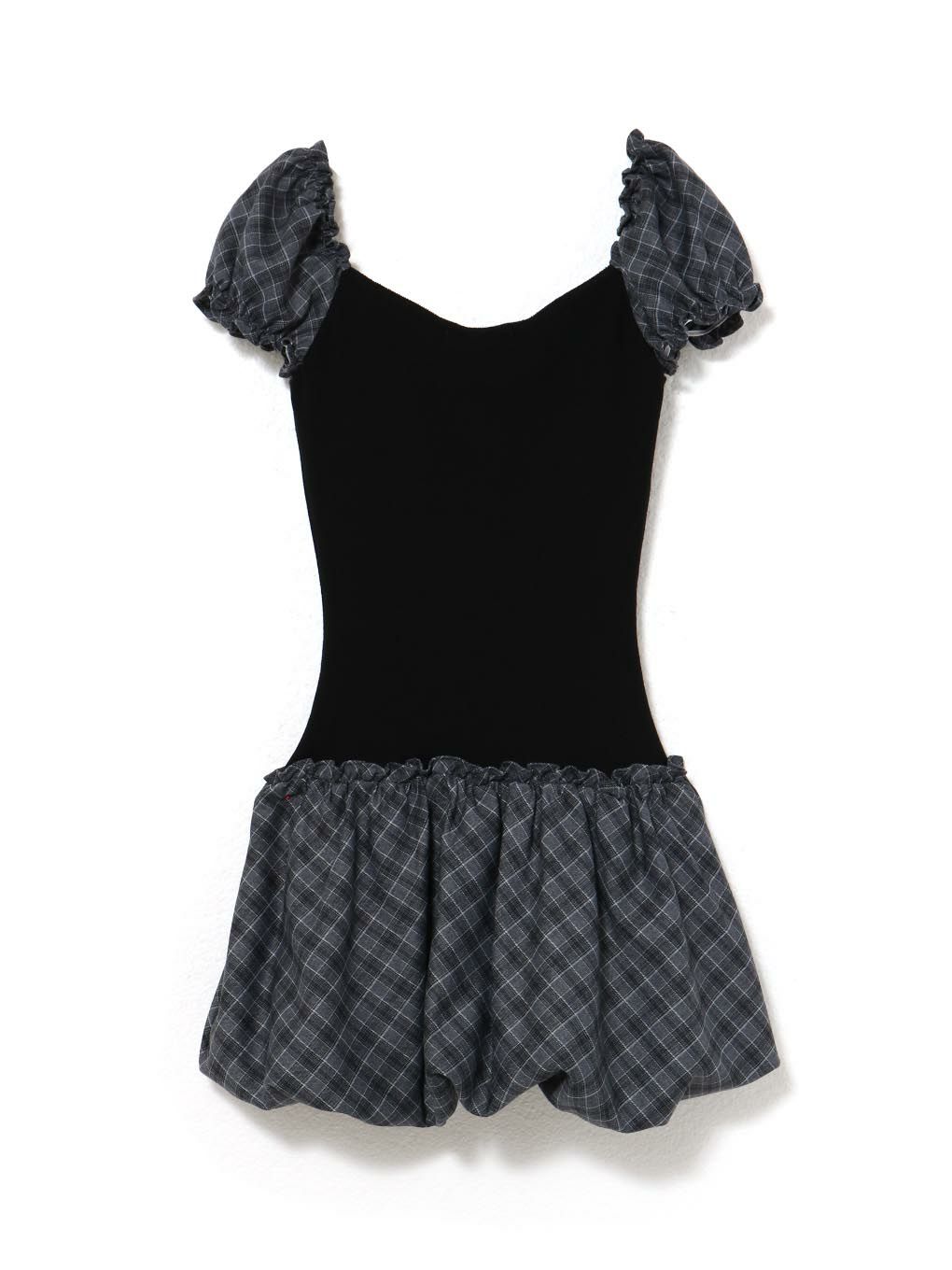【BUBBLES】バルーンチェックワンピース