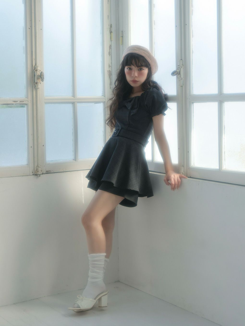 【BUBBLES】リボンペプラムセットアップ