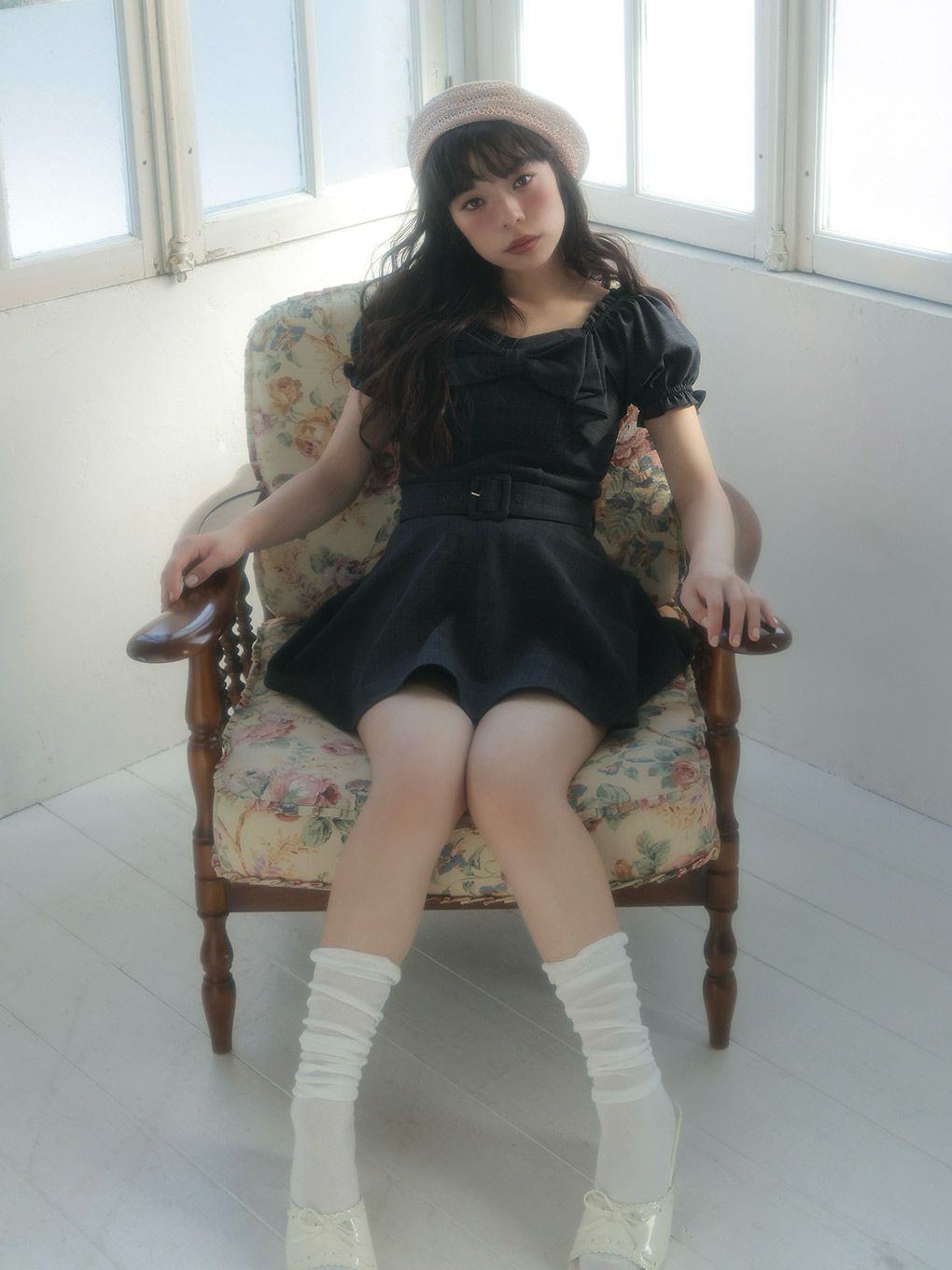 【BUBBLES】リボンペプラムセットアップ