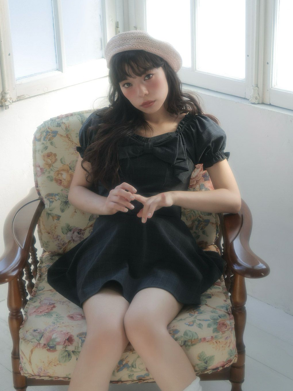 【BUBBLES】リボンペプラムセットアップ