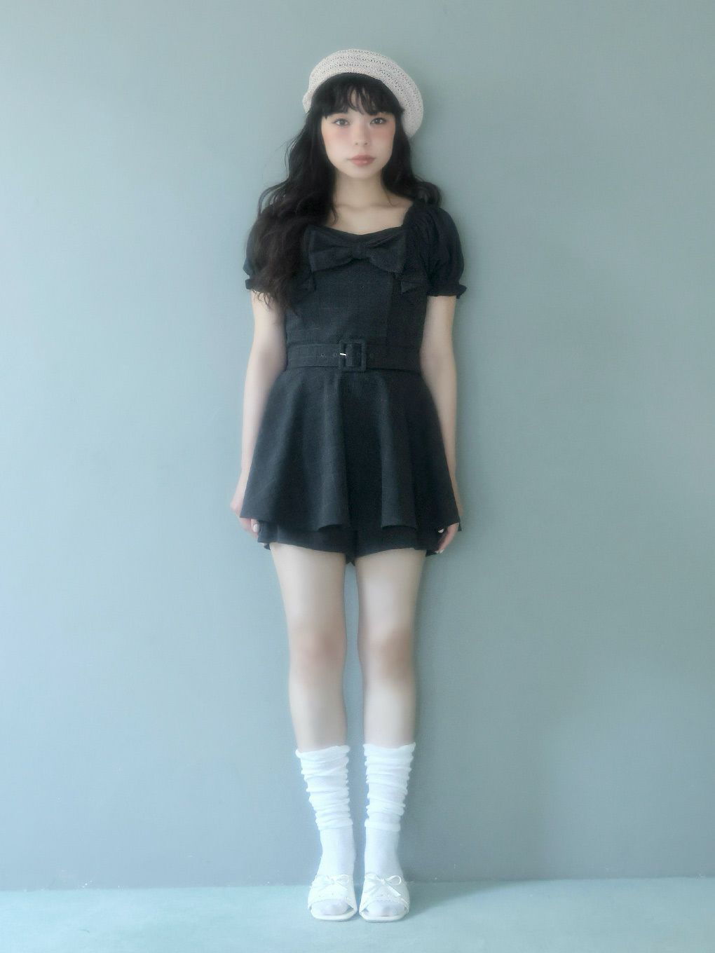 【BUBBLES】リボンペプラムセットアップ