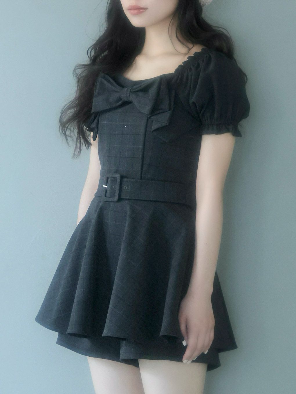 【BUBBLES】リボンペプラムセットアップ