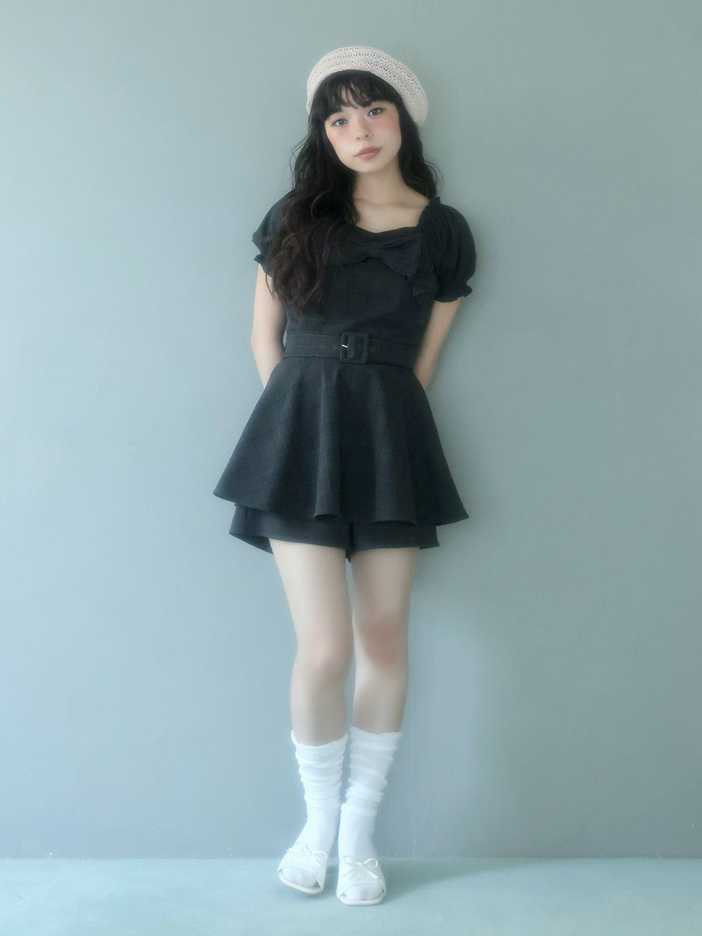 【BUBBLES】リボンペプラムセットアップ