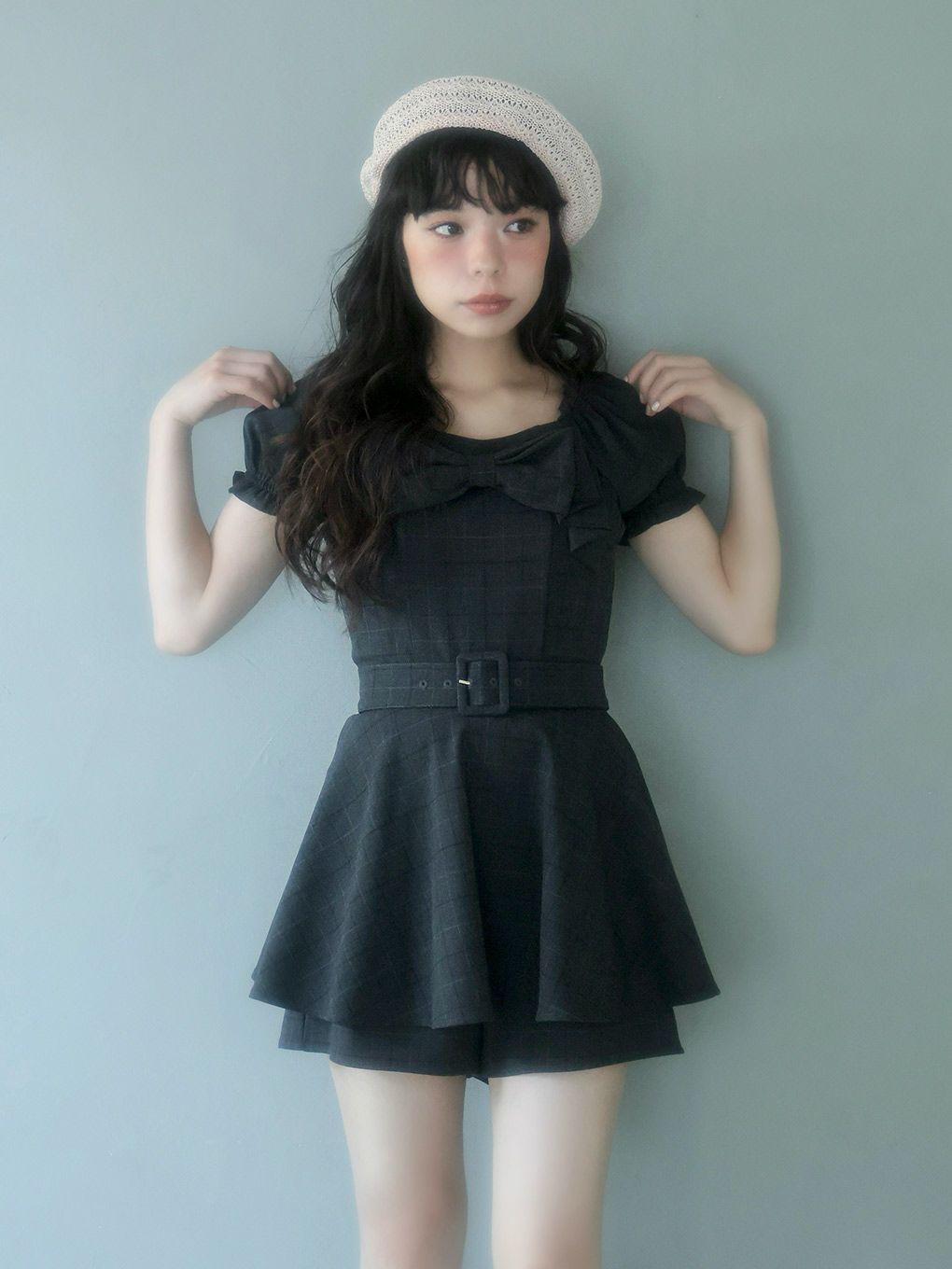 【BUBBLES】リボンペプラムセットアップ