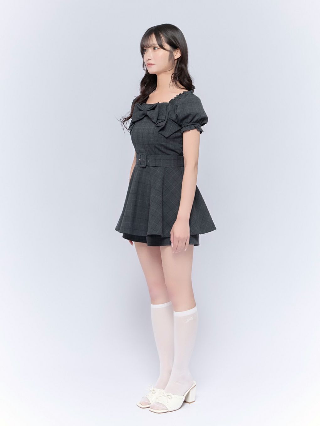 【BUBBLES】リボンペプラムセットアップ