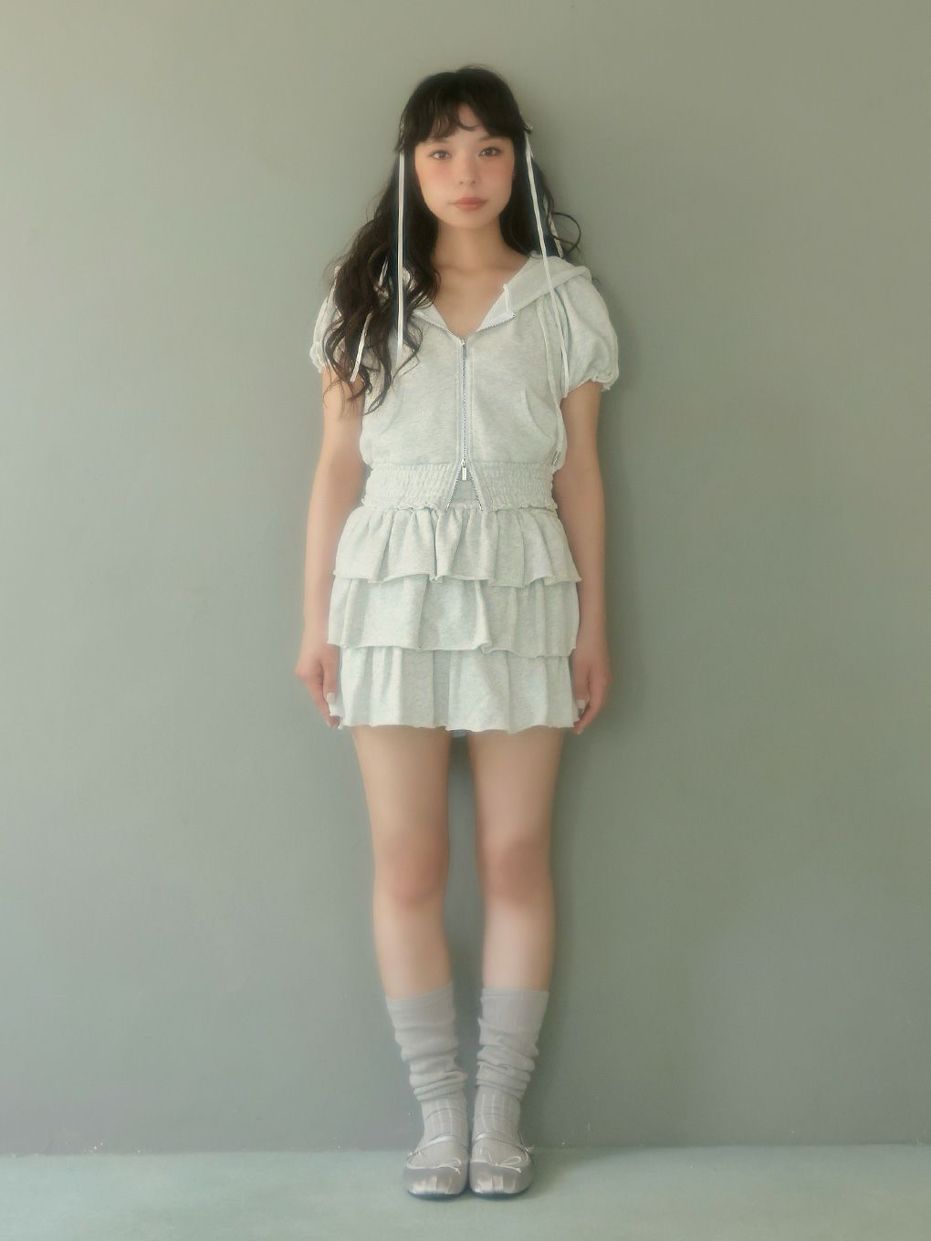 【BUBBLES】ティアードスウェットセットアップ