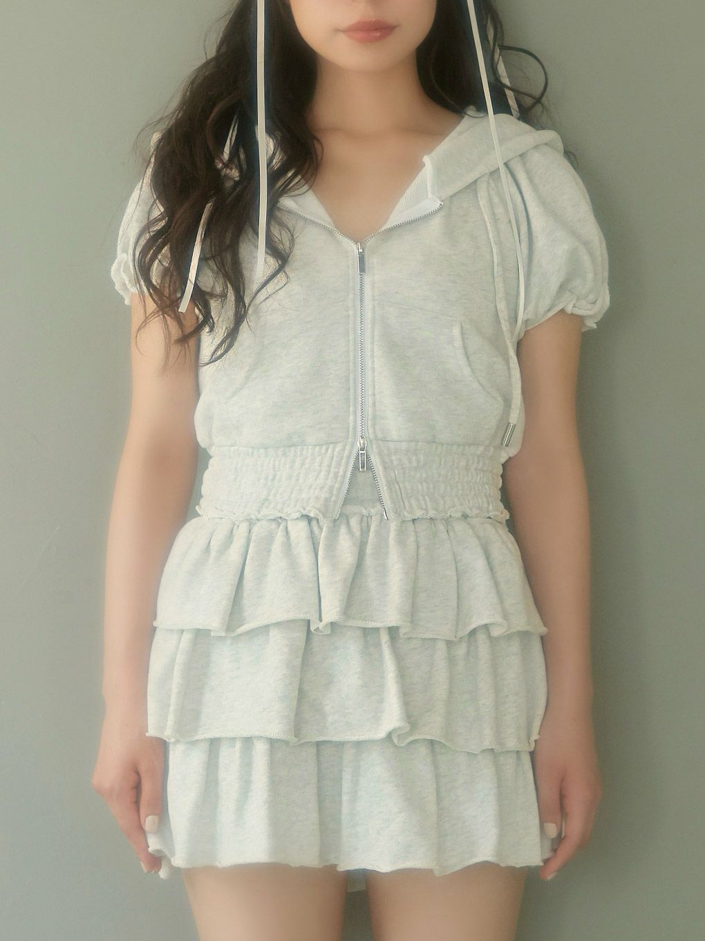 【BUBBLES】ティアードスウェットセットアップ