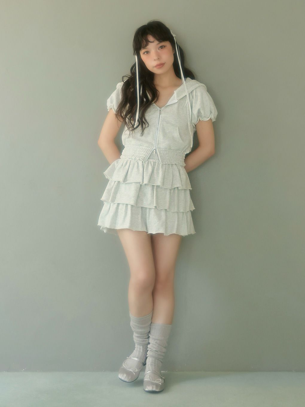 【BUBBLES】ティアードスウェットセットアップ