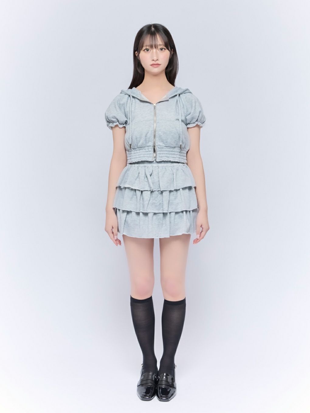 【BUBBLES】ティアードスウェットセットアップ