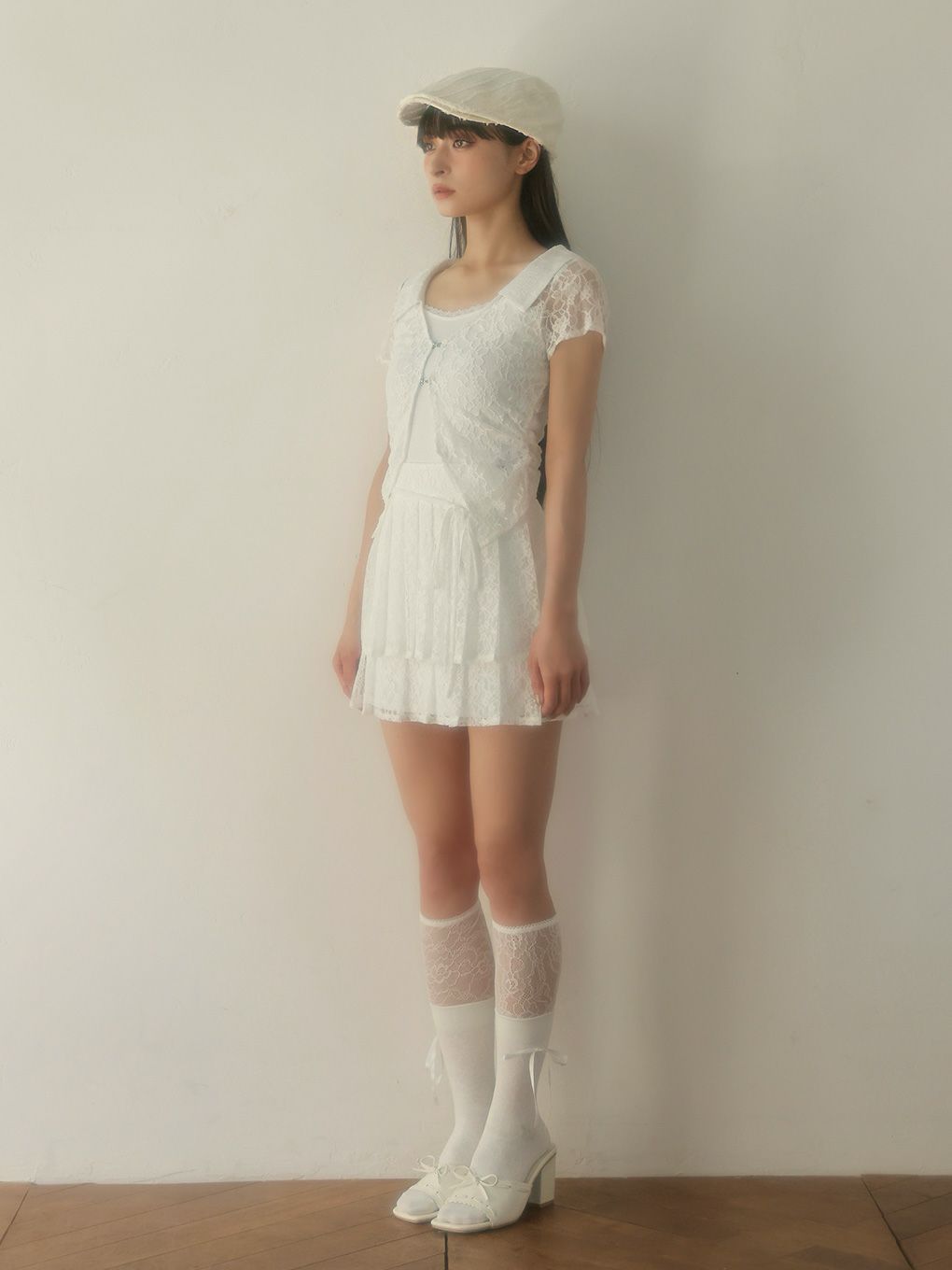 【BUBBLES】ティアードプリーツスカパン